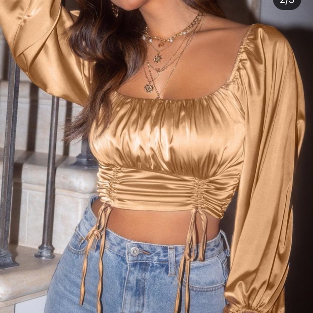Silk crop top